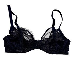 Elegant Lace Underwire LIBERTE Bra - Navy Size 32E